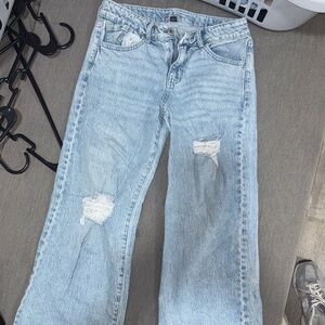 Art Class Light Blue Distressed Straight Leg Jeans